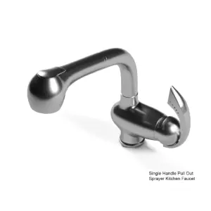 single handle pull out sprayer kitchen faucet